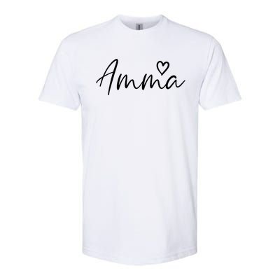 Amma Gifts For Women Grandma Heart MotherS Day Amma Softstyle CVC T-Shirt