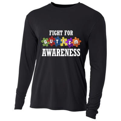 Autistic Gift Fight Utism Awareness Cool Gift Cooling Performance Long Sleeve Crew