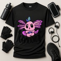 Axolotl Gamesolotl Funny Gamer Video Games Cooling Performance Crew T-Shirt