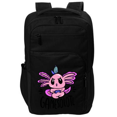 Axolotl Gamesolotl Funny Gamer Video Games Impact Tech Backpack