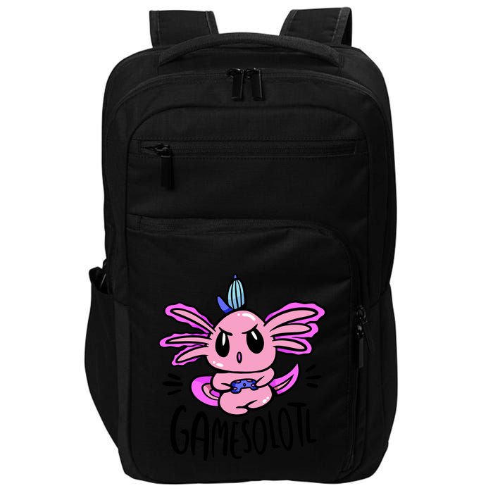 Axolotl Gamesolotl Funny Gamer Video Games Impact Tech Backpack