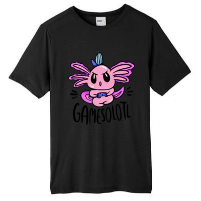 Axolotl Gamesolotl Funny Gamer Video Games Tall Fusion ChromaSoft Performance T-Shirt