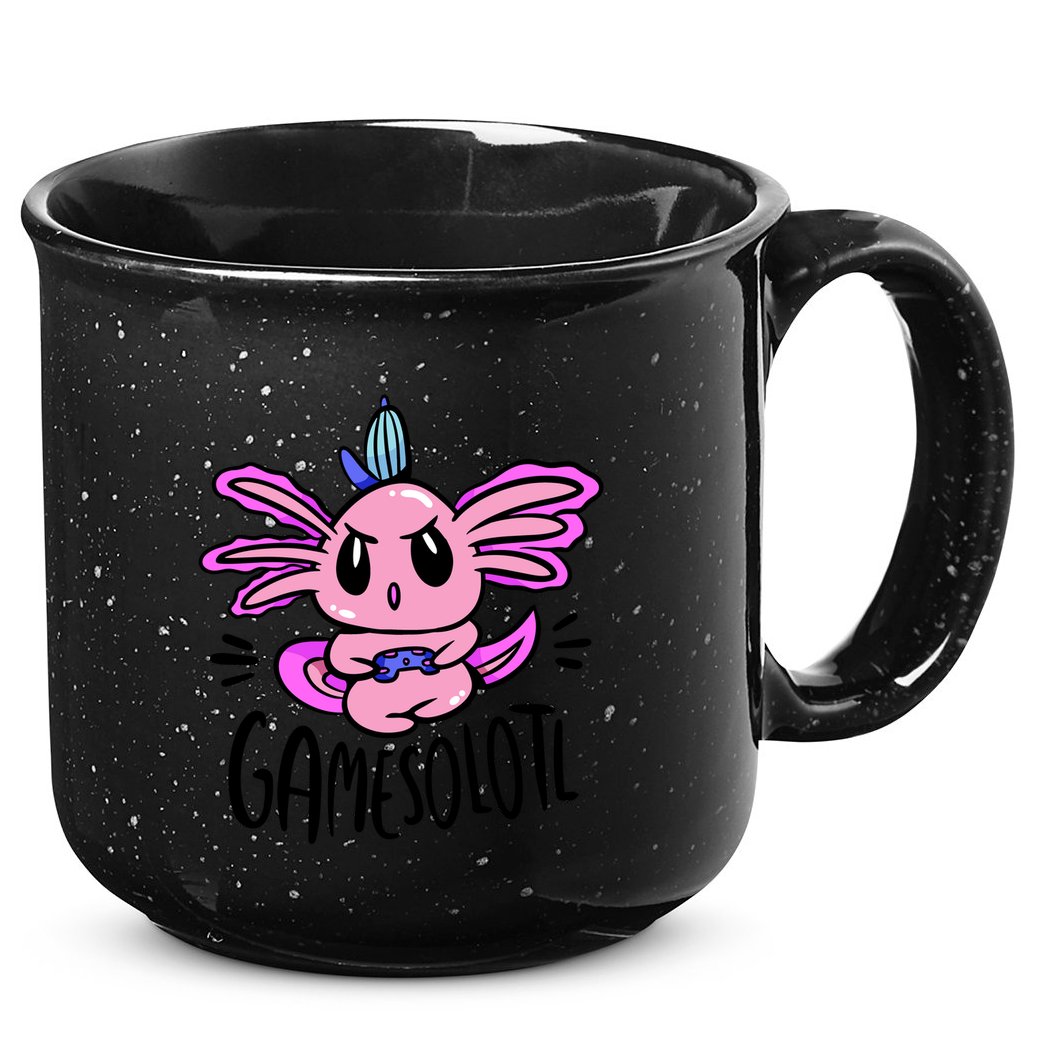 Axolotl Gamesolotl Funny Gamer Video Games 15oz Campfire Ceramic Mug