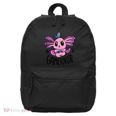 Axolotl Gamesolotl Funny Gamer Video Games 16 in Basic Backpack