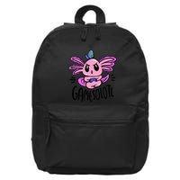 Axolotl Gamesolotl Funny Gamer Video Games 16 in Basic Backpack