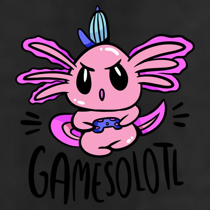 Axolotl Gamesolotl Funny Gamer Video Games Golf Towel