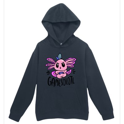 Axolotl Gamesolotl Funny Gamer Video Games Urban Pullover Hoodie