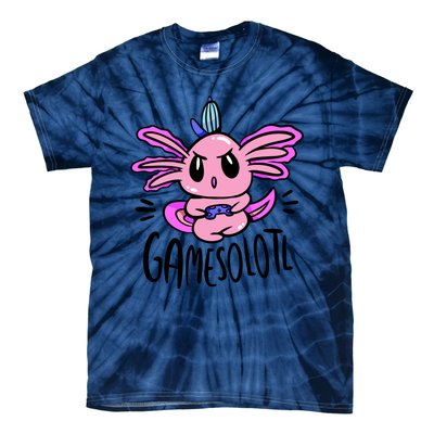 Axolotl Gamesolotl Funny Gamer Video Games Tie-Dye T-Shirt