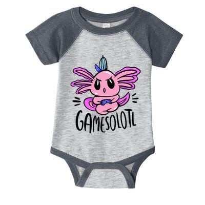 Axolotl Gamesolotl Funny Gamer Video Games Infant Baby Jersey Bodysuit