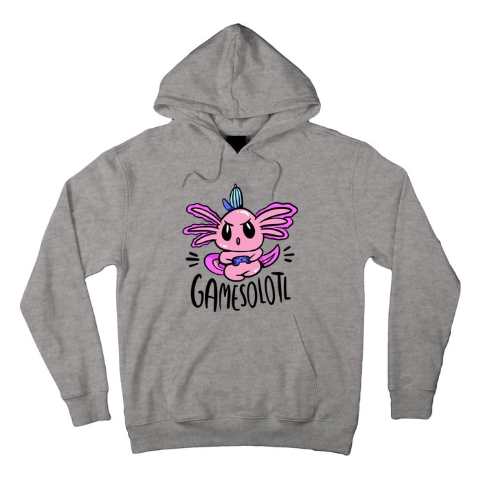 Axolotl Gamesolotl Funny Gamer Video Games Hoodie