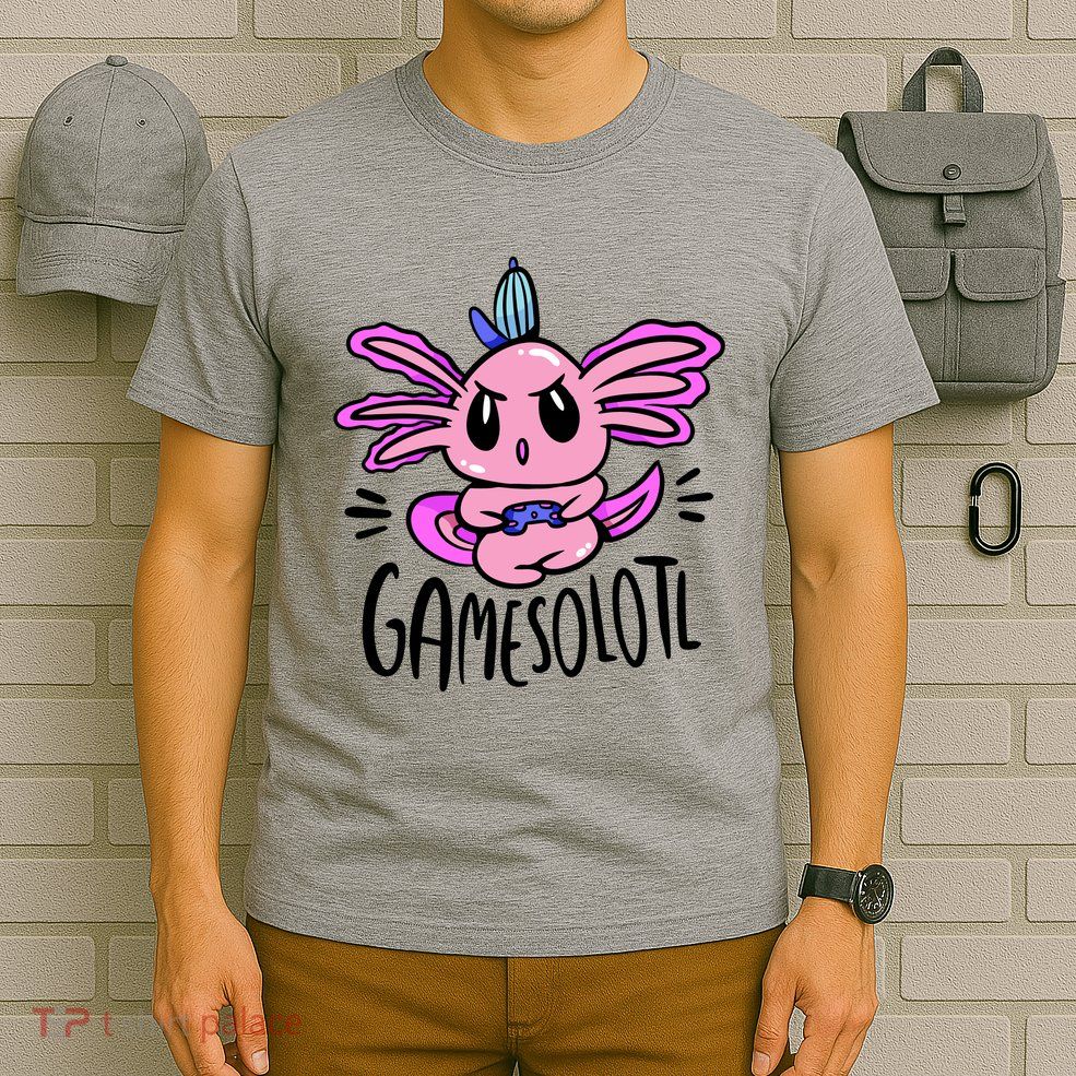 Axolotl Gamesolotl Funny Gamer Video Games T-Shirt