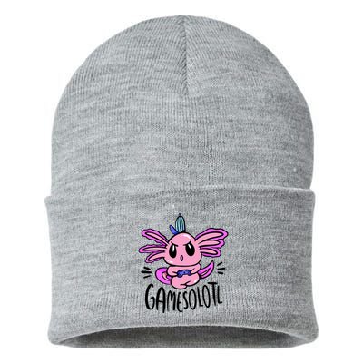 Axolotl Gamesolotl Funny Gamer Video Games Sustainable Knit Beanie