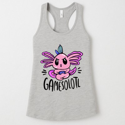 Axolotl Gamesolotl Funny Gamer Video Games Womens Tank Top
