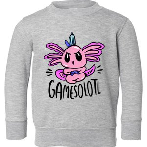 Axolotl Gamesolotl Funny Gamer Video Games Toddler Sweatshirt