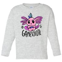 Axolotl Gamesolotl Funny Gamer Video Games Toddler Long Sleeve Shirt