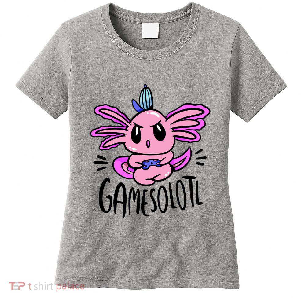 Axolotl Gamesolotl Funny Gamer Video Games Womens T-Shirt