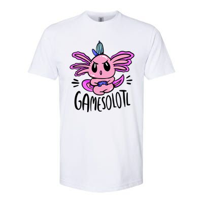 Axolotl Gamesolotl Funny Gamer Video Games Softstyle® CVC T-Shirt