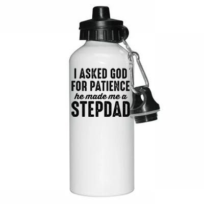 Ask God For Patience He Made Me A Stepdad Stepdad Gift Aluminum Water Bottle 