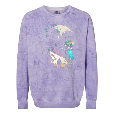 Astronaut Gift For Space Lover Colorblast Crewneck Sweatshirt