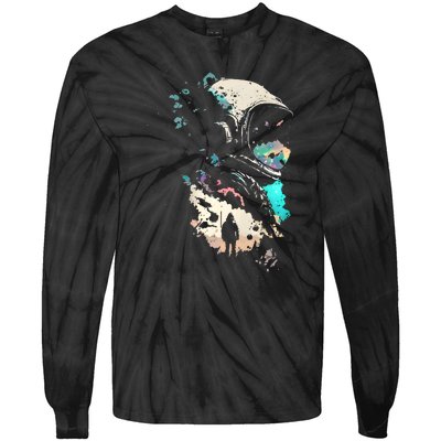 Astronaut Gift For Space Lover Tie-Dye Long Sleeve Shirt