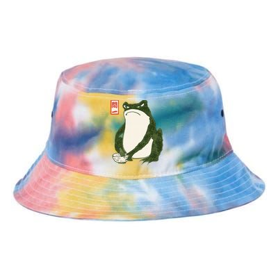 Aesthetic Grumpy Frog Famous Japanese Art Toad Graphic Tie Dye Newport Bucket Hat