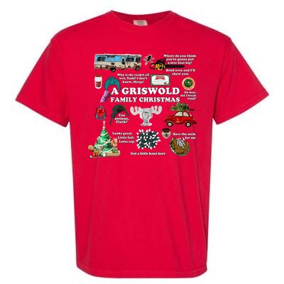 A Griswold Family Christmas Pajamas Holiday Xmas Garment-Dyed Heavyweight T-Shirt