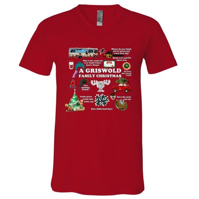 A Griswold Family Christmas Pajamas Holiday Xmas V-Neck T-Shirt