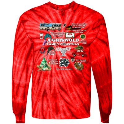 A Griswold Family Christmas Pajamas Holiday Xmas Tie-Dye Long Sleeve Shirt