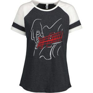 Acoustic Guitar Guitarist Shirts Bass Player Musician Gift Enza Ladies Jersey Colorblock Tee