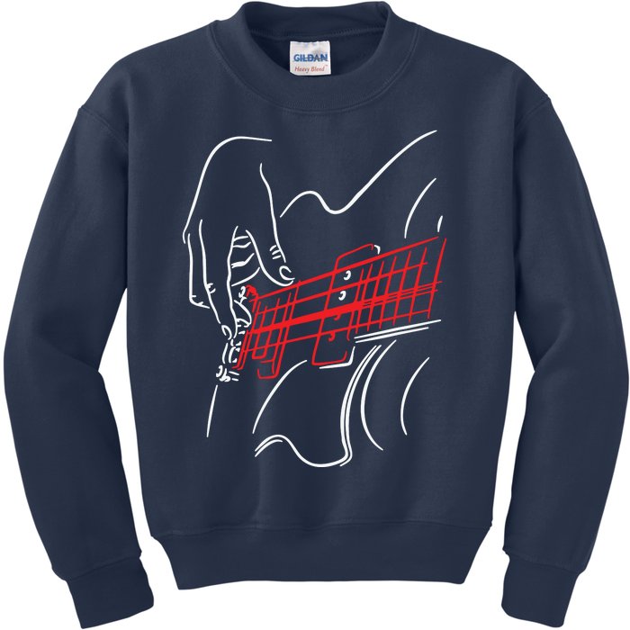 Acoustic Guitar Guitarist Shirts Bass Player Musician Gift Kids Sweatshirt