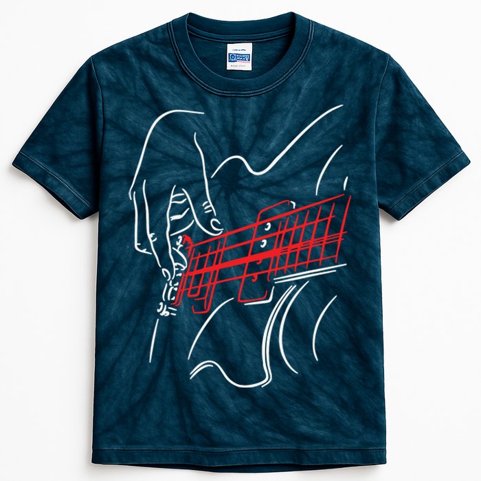 Acoustic Guitar Guitarist Shirts Bass Player Musician Gift Kids Tie-Dye T-Shirt