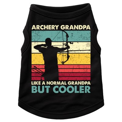 Archery Grandpa Gift Funny Archer Father's Day Retro Vintage Gift Doggie Tank