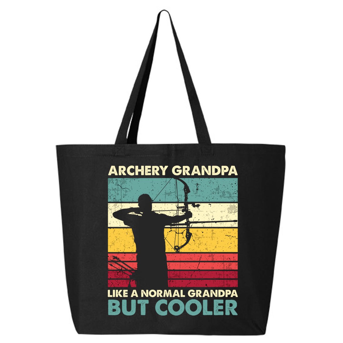 Archery Grandpa Gift Funny Archer Father's Day Retro Vintage Gift 25L Jumbo Tote