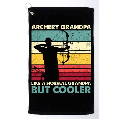 Archery Grandpa Gift Funny Archer Father's Day Retro Vintage Gift Golf Towel