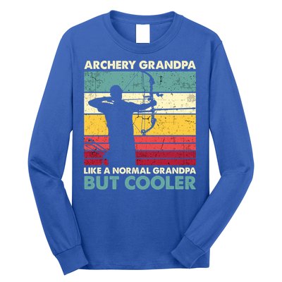 Archery Grandpa Gift Funny Archer Father's Day Retro Vintage Gift Long Sleeve Shirt