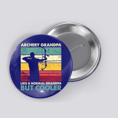Archery Grandpa Gift Funny Archer Father's Day Retro Vintage Gift Button