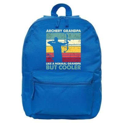 Archery Grandpa Gift Funny Archer Father's Day Retro Vintage Gift 16 in Basic Backpack