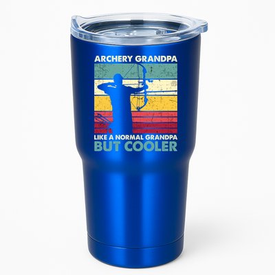 Archery Grandpa Gift Funny Archer Father's Day Retro Vintage Gift Tumbler