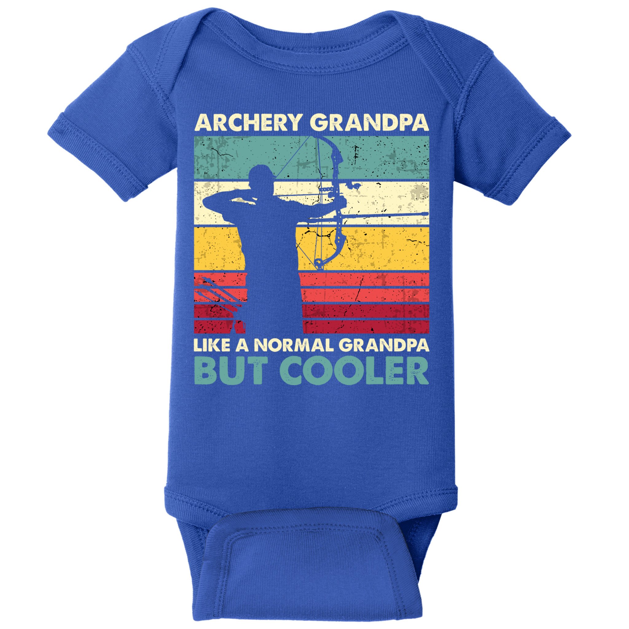 Archery Grandpa Gift Funny Archer Father's Day Retro Vintage Gift Baby Bodysuit