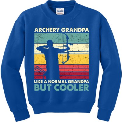 Archery Grandpa Gift Funny Archer Father's Day Retro Vintage Gift Kids Sweatshirt