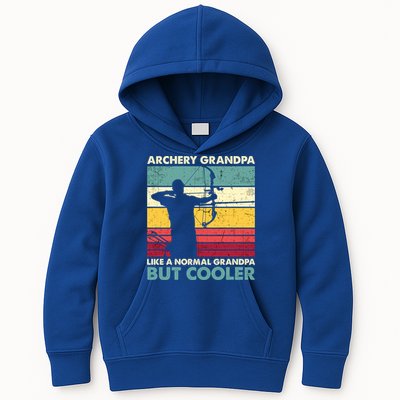 Archery Grandpa Gift Funny Archer Father's Day Retro Vintage Gift Kids Hoodie