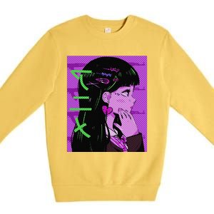 Anime Girl Gift Japan Culture Manga Comics Kawaii Premium Crewneck Sweatshirt