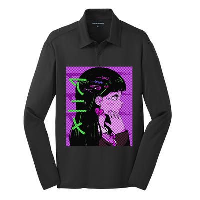 Anime Girl Gift Japan Culture Manga Comics Kawaii Silk Touch Performance Long Sleeve Polo