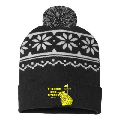 Augusta Georgia Golfing Golf In April USA-Made Snowflake Beanie