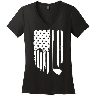American Golf Game Golf Lover Gift Women's V-Neck T-Shirt
