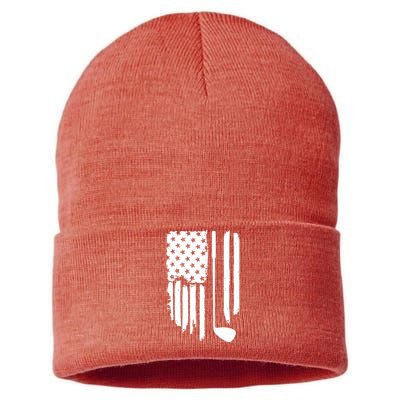 American Golf Game Golf Lover Gift Sustainable Knit Beanie