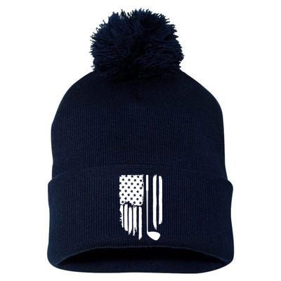 American Golf Game Golf Lover Gift Pom Pom 12in Knit Beanie