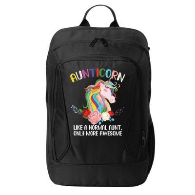 Aunticorn Great Gift Unicorn For Aunties Design Funny Gift City Backpack