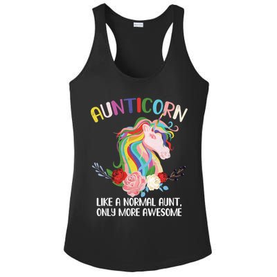 Aunticorn Great Gift Unicorn For Aunties Design Funny Gift Ladies PosiCharge Competitor Racerback Tank