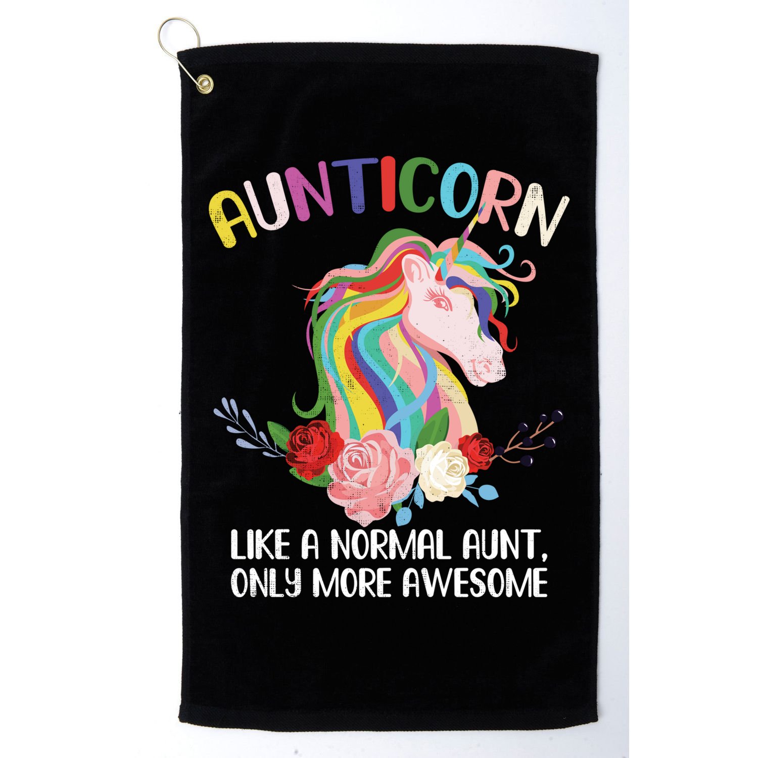 Aunticorn Great Gift Unicorn For Aunties Design Funny Gift Golf Towel